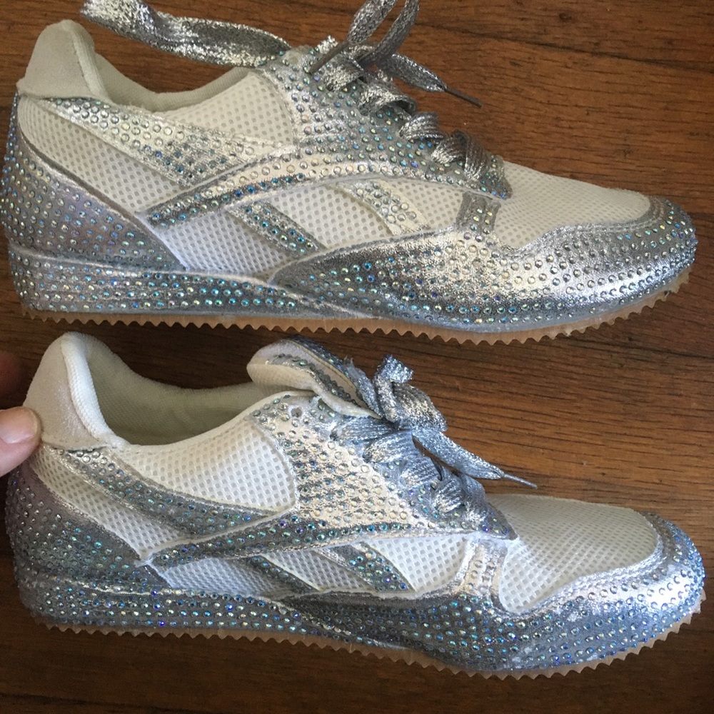 Dazzling new rhinestone sneakers